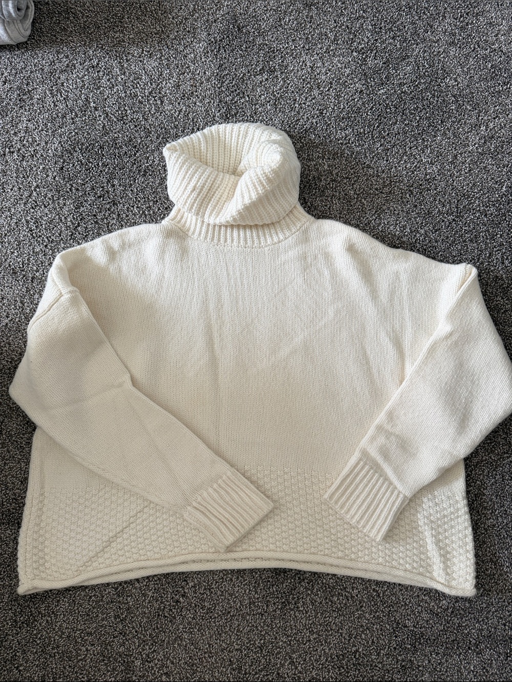 Cream Turtleneck Knit Sweater - Madewell